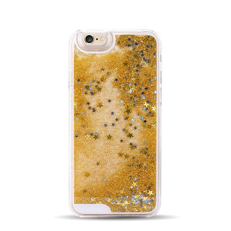 NEW Luxury Glitter Liquid Sand Quicksand Star Case for iphone 4 4S 5 5S SE 6 6S 7 8 Plus X 10 Transparent Clear Hard Cover |