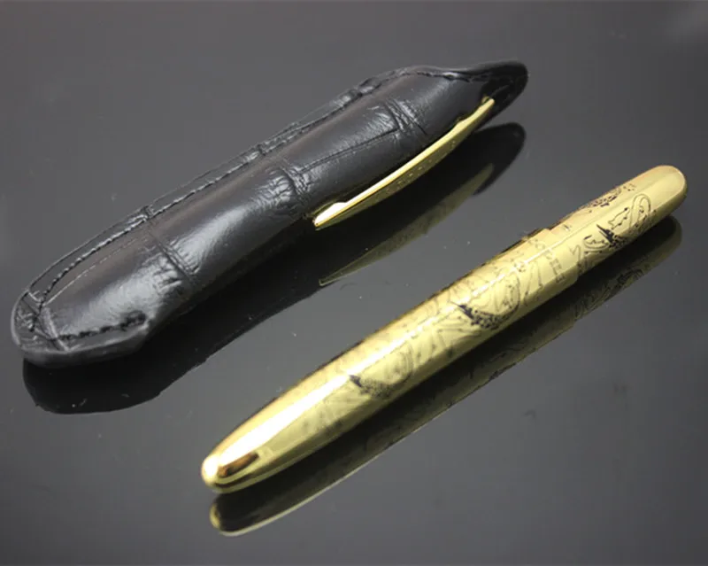 Компактная шариковая ручка с тиснением под крокодила 9 см|pen ring|pen spacele pen |