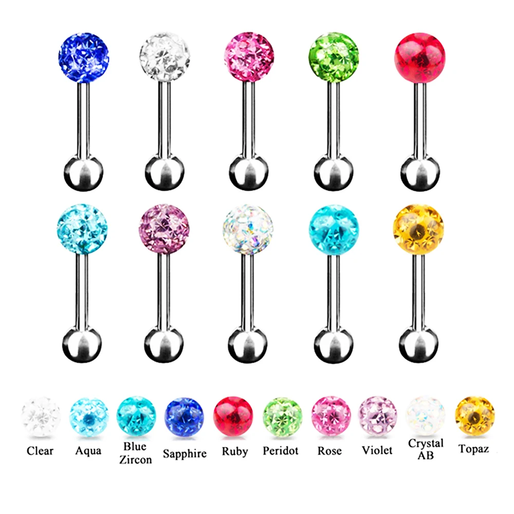 10 шт. Разноцветные серьги гвоздики с фианитом|lip stud|piercing body jewelrybody jewelry |