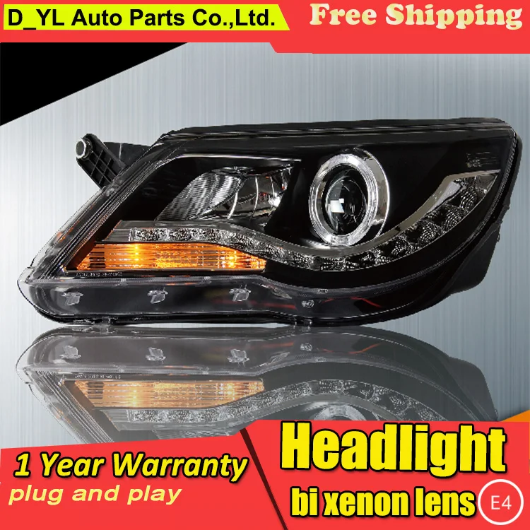 

Car Styling For VW Tiguan headlights 2010-2012 Tiguan led headlight Head Lamp led drl projector headlight H7 hid Bi-Xenon Lens