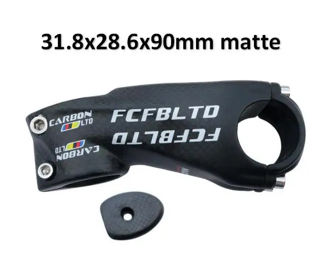 matte FCFB сверхлегкий 3 k вынос руля из углеродного сплава дорога велосипед вынос руля для велосипеда 31,8 мм 25,4 мм передняя вилка для горных велосипедов ствол 28,6 мм 50-120 мм - Цвет: matte