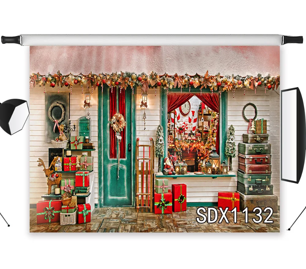 LB XMAS 9X6FT Виниловый фон для фотосъемки Рождественский Декор и подарки магазин