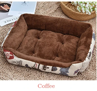 Coffee Одежда высшего качества большой собаки породы кровать диван Коврики дом 6 Размеры теплый мягкий флис Кошка Pet Bed дом для малых и средних большой Pet Товары для собак Товары для кошек - Цвет: Coffee