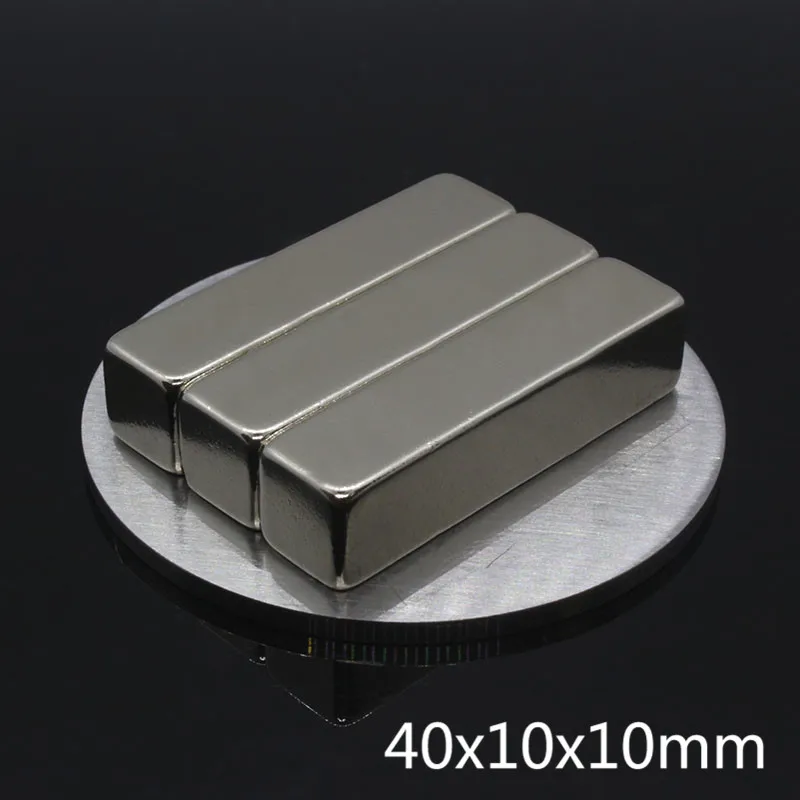 2 шт./лот 40x10x10 мм N35 сверхмощный блок перманентных магнитов редкоземельный