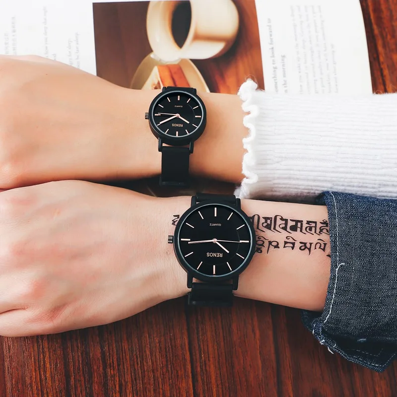 RENOS женские часы простые спортивные повседневные модные наручные с коробкой День