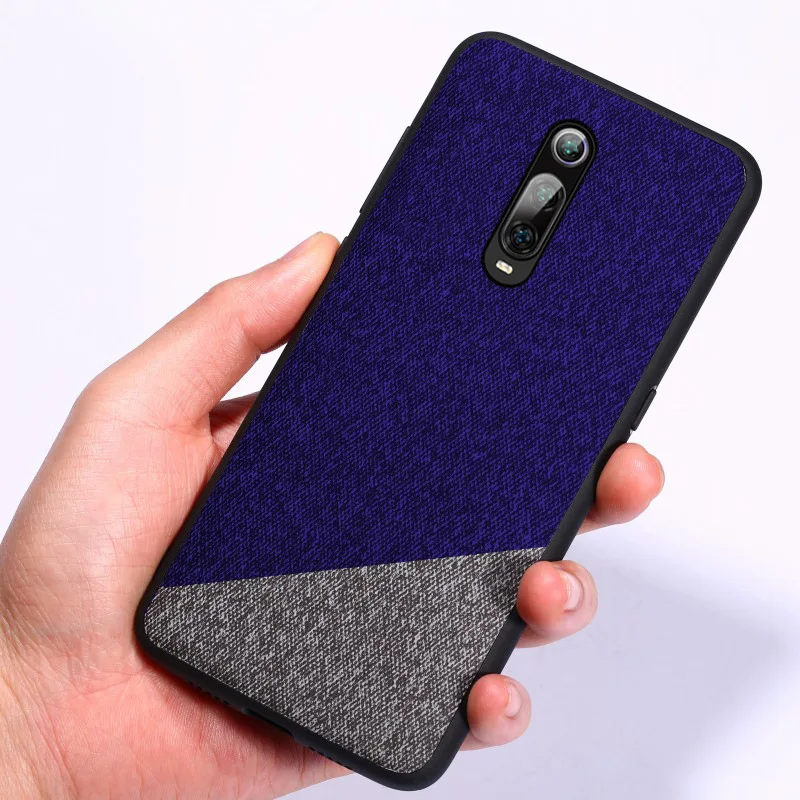 Для Xiaomi Redmi K20 Pro Чехол Мягкий ТПУ край + твердая ткань текстура модный защитный