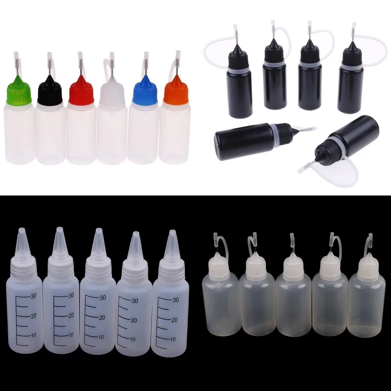 1/5/10 шт 10/30 мл пустые пластиковые сжимаемые бутылки капельницы для глаз