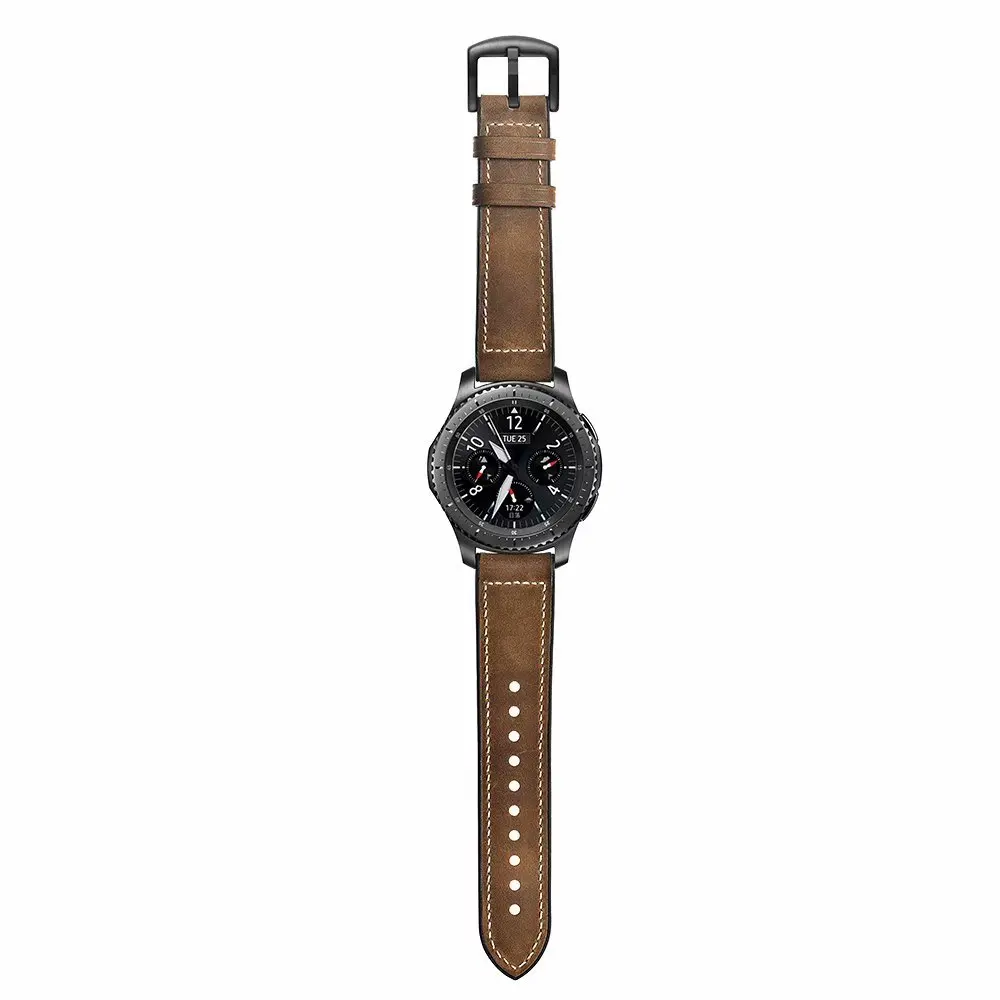 Ремешок для часов Samsung Gear S3 браслет из натуральной кожи Huami amazfit 1 2 Huawei Watch 2pro 22