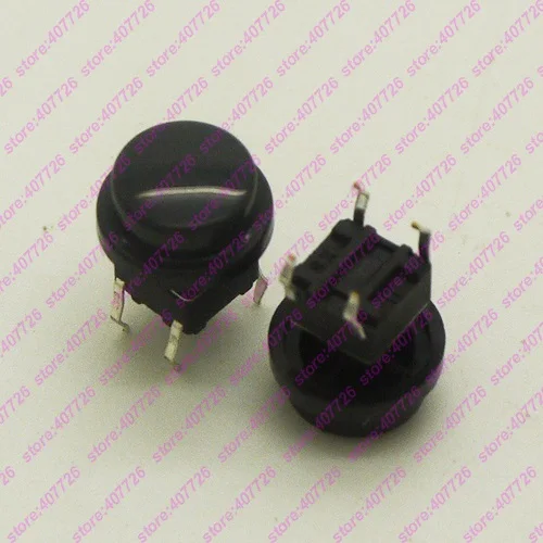 Switch Black Cap dip 10 шт. 6*6*10,3 мм с круглой крышкой 4PIN DIP& SMT Мгновенный Такт Кнопка Верхняя квадратная головка тактические ключи переключатель мини кнопка - Цвет: Switch Black Cap dip