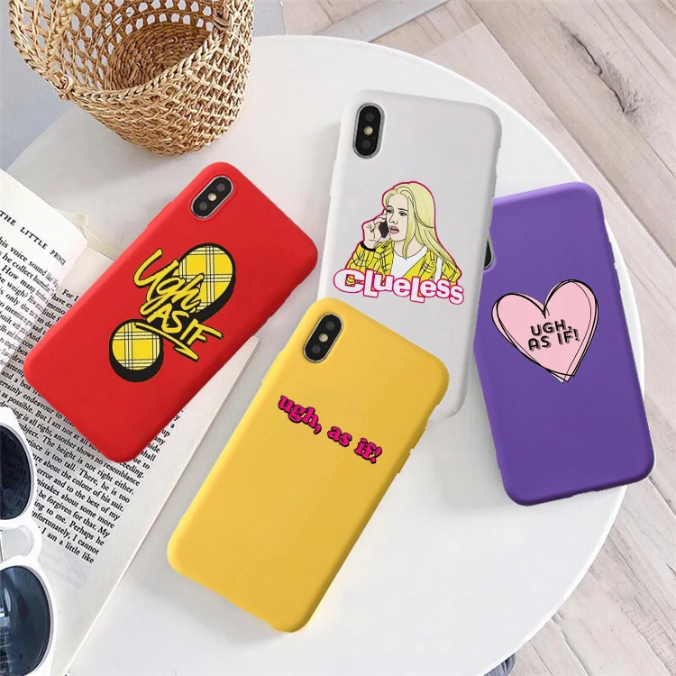 Бесclueless ugh мягкий силиконовый чехол из ТПУ для телефона iPhone 6S 7 8 Plus XR XS Max