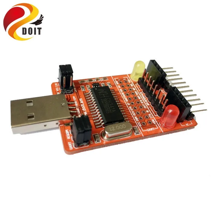 10 шт./лот CH341A USB передачи I2C/IIC/SPI/UART/ttl/ISP адаптер EPP/MEM параллельный преобразователь