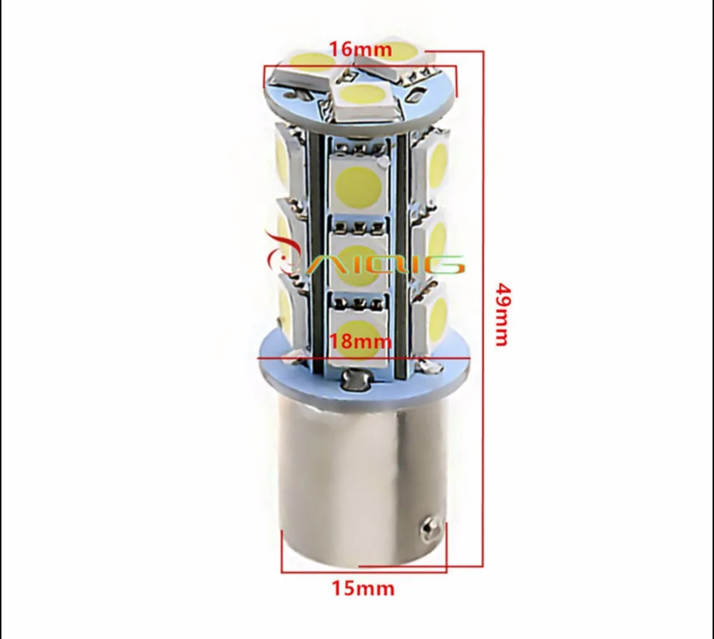 1156 BA15S 18 SMD 5050 красный белый желтый светодиодные автомобильные лампы p21w R5W