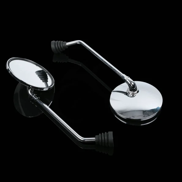 Мотоциклетное универсальное круглое хромированное зеркало заднего вида 8 мм для