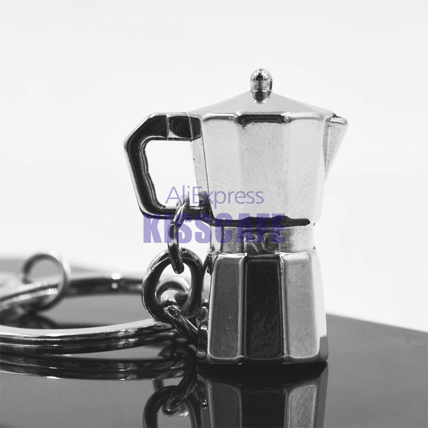 Креативный брелок для кофе бариста, брелок для кофемашины с ручкой Moka, портативный брелок для кофейной посуды, аксессуары для приготовления эспрессо, подарок
