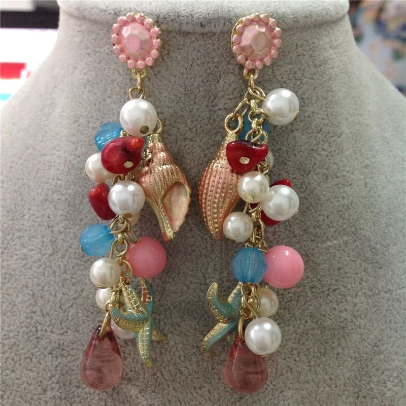 Fashion Earrings 2014 Festa Maxi Brincos Shell Grandes Foreign Trade Tail Single For Women Free Shipping | Украшения и аксессуары