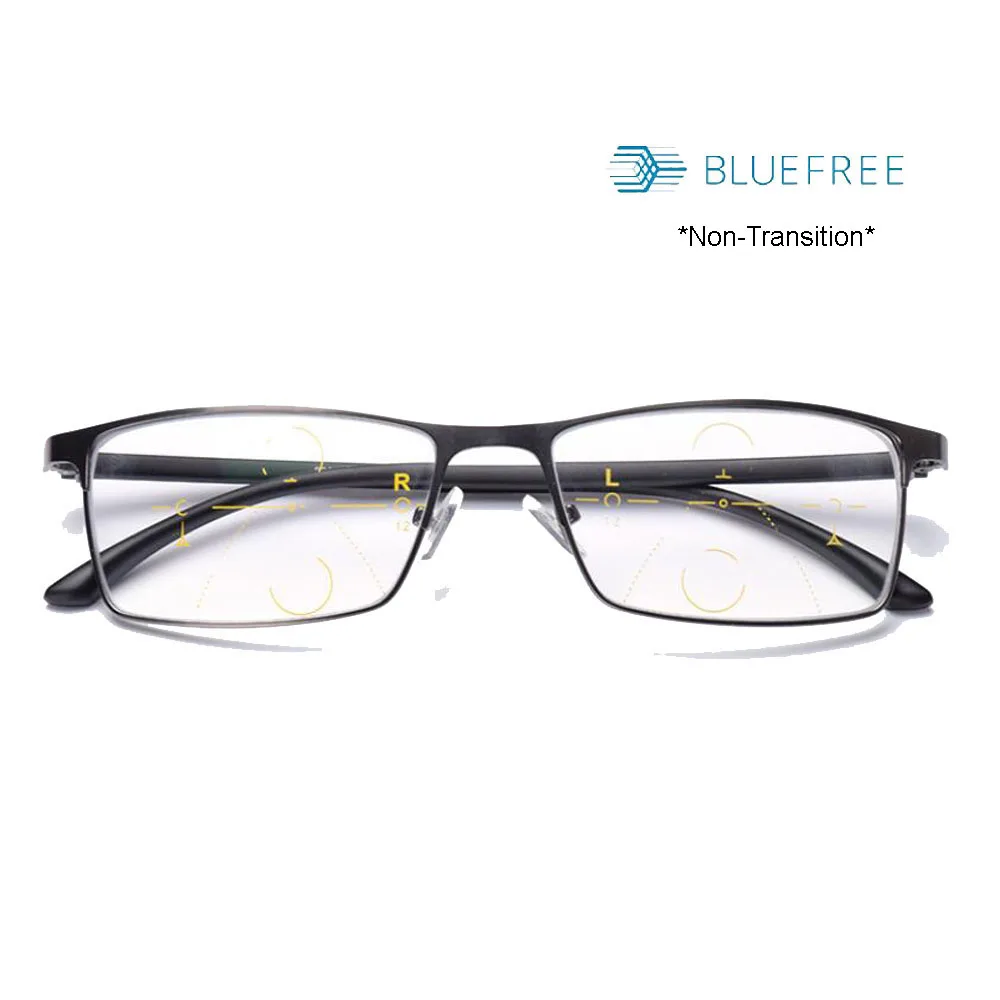 Прогрессивные очки для чтения с защитой от синего излучения гибкие дужки UV400 без