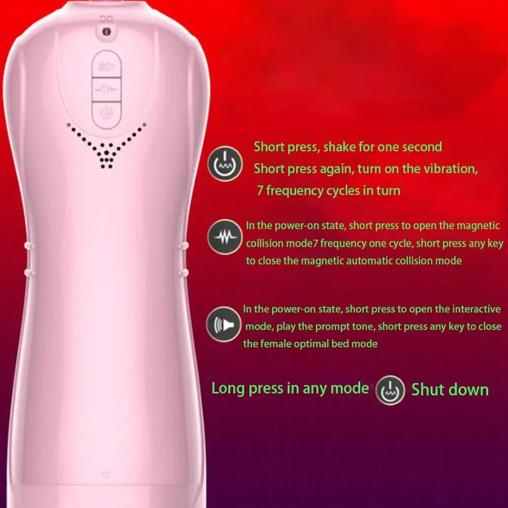 7 Частотный мужской мастурбатор чашка Интеллектуальный Голос USB перезаряжаемая