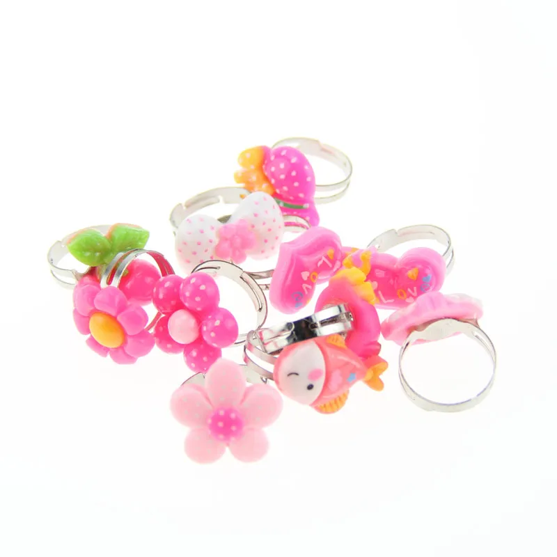 50 Pcs Lots Bulk Mixed Metal Children Kids Boys Girls Cartoon Animal Flowers Fruit Finger Rings M8694 | Украшения и аксессуары