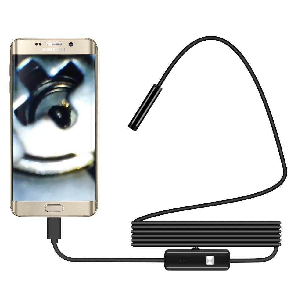 Фото 1 м 7 мм 1.3MP объектив USB эндоскопа камера водостойкий гибкий провод змея трубка