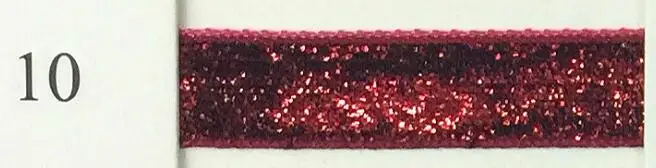 Zerzeemooy 3/8 дюймов, 9-10 мм 50Y в рулонах/Sparkle эластичный Блестящий Лента металлик бархатной ленты лента для волос с кружевом - Цвет: 10