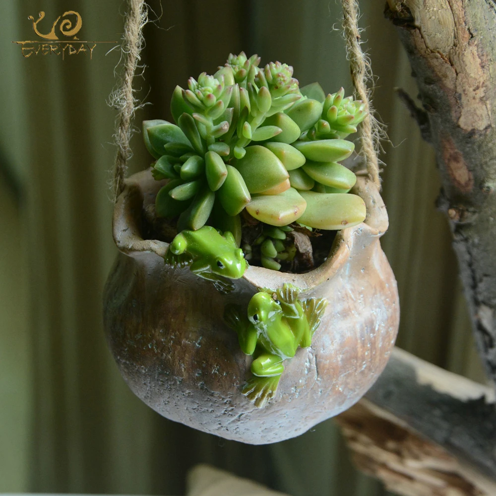 Everyday Collection Resin Animal Flower Pot Fairy Garden Plant Pots For Succulents Decorative Home Desktop Flowerpot Decoration | Дом и сад