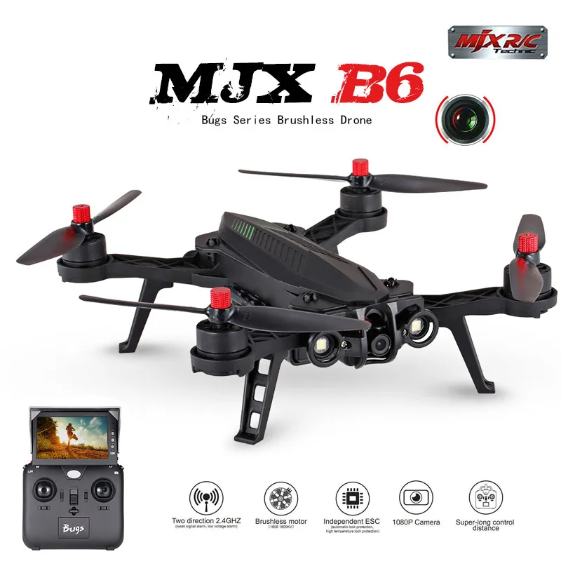 MJX B6 ошибки 6 Радиоуправляемый квадрокоптер Drone с 1600kv безщеточный HD Wifi Камера в