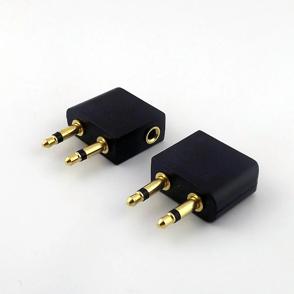 

5pcs 3.5mm Female to Dual 3.5mm Mono Male Airplane Headphone Audio Male to Female Adapter Gold Plated Connector