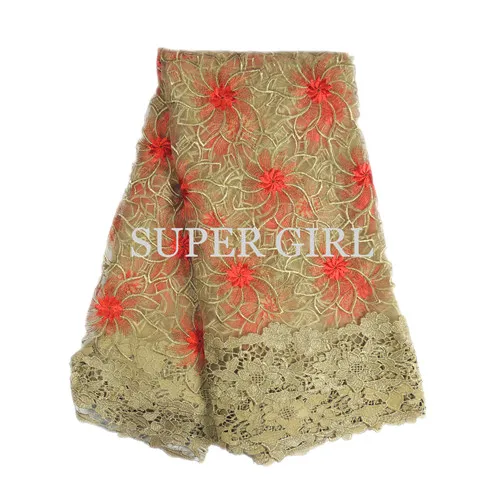 Новое поступление африканских кружевных тканей высокого качества зеленый шнур