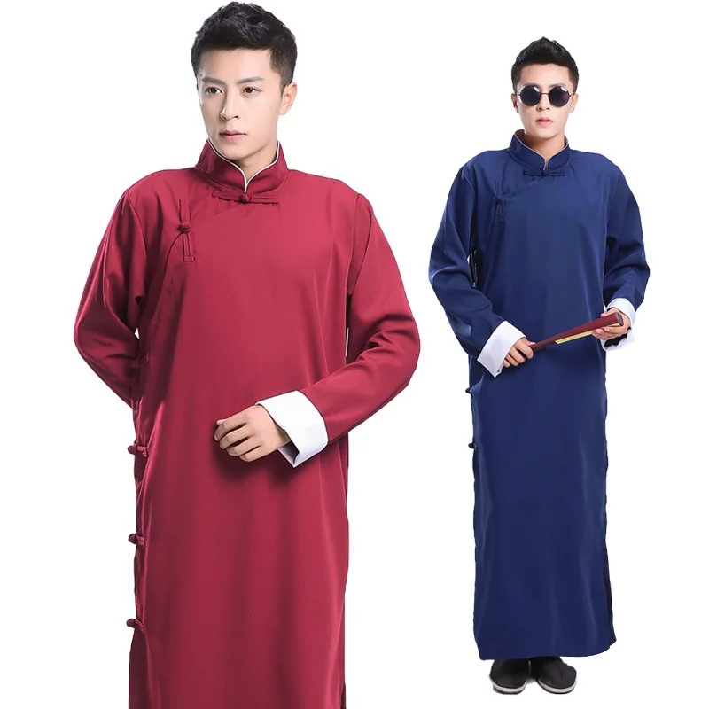 Китайский традиционный лучший мужской свадебный халат Qipao Плюс Размер 3XL 4XL сценическое шоу Hanfu одежда мандарин воротник Свадьба Vestidos