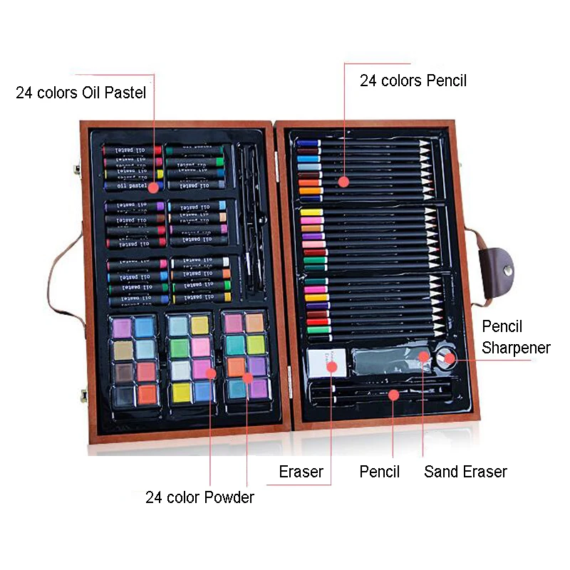 84 шт. Детский набор для рисования инструмент кисть элементарная цветная ручка