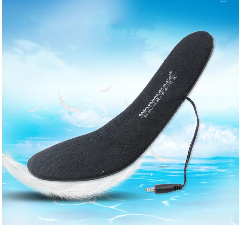Стельки с электрическим подогревом, батарея, USB, зимняя обувь, ботинки, колодки, оранжевый пеноматериал, пены памяти, стельки с подогревом
