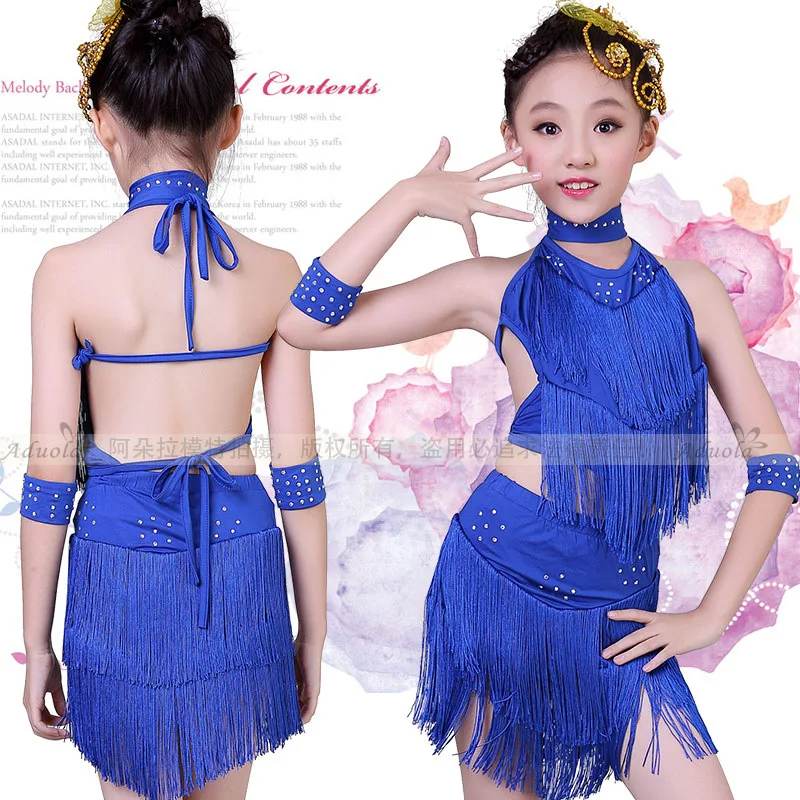 Детское платье для латиноамериканских танцев с кисточками | Тематическая одежда