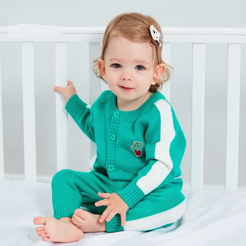Casual Clothes Set for Newborn Baby Boy Girl Knit Jacket+Sweater Pant Spring Suit Infant Toddler Outfits 2019 | Детская одежда и