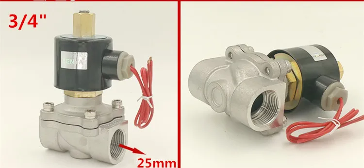 Электромагнитный клапан 3/4 &quot из нержавеющей стали с двумя режимами работы 2W200-20BK