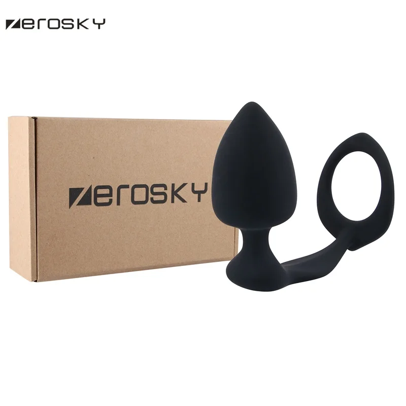 Anal Plug Penis Lock Ring Prostate Massage Silicone Butt Sex Product for Men Erotic Toys With Box Zerosky | Красота и здоровье