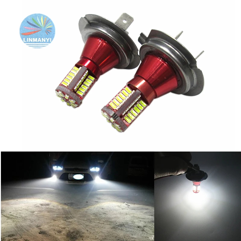 2 шт. Автомобильные противотуманные фары H27 880 881 H7 H1 H3 H11 H8 9005 9006 3014 57SMD 6000 K 12000 лм 12