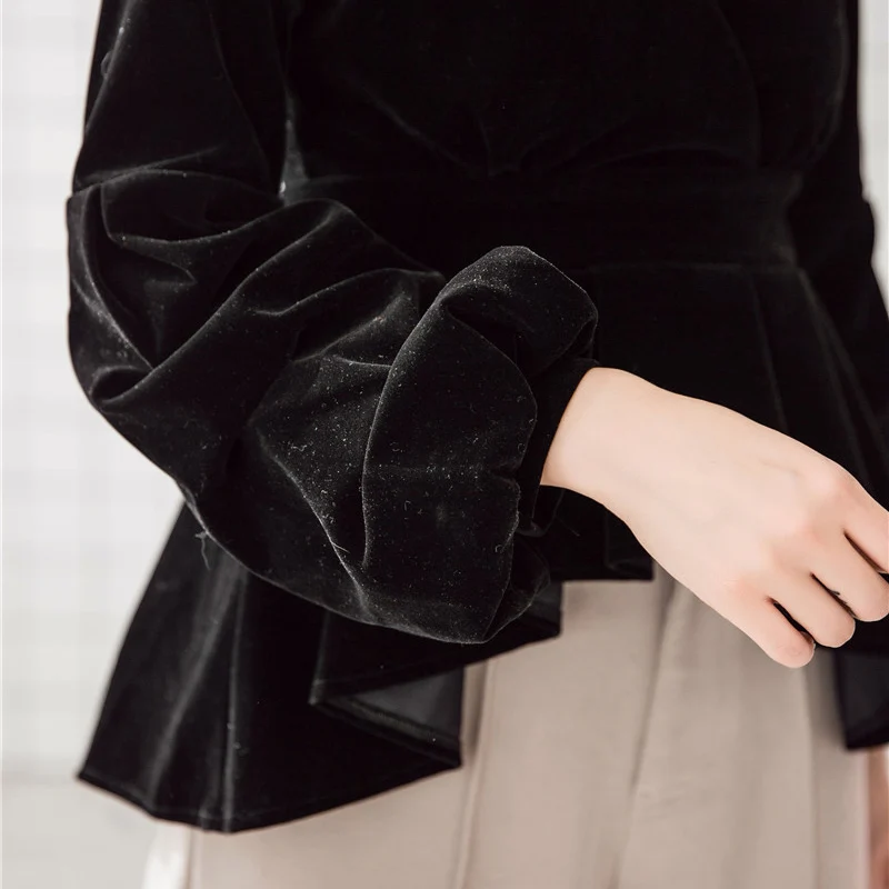 2018 облегающие повседневные женские бархатные рубашки с v образным вырезом