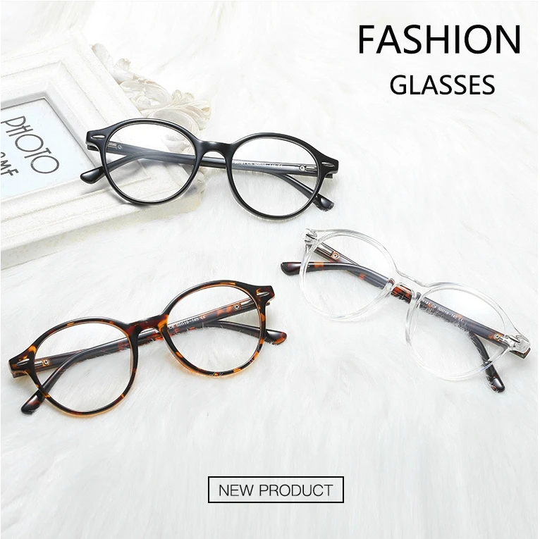 Ретро заклепки круглый кошачий глаз оправы для очков мужской и женский