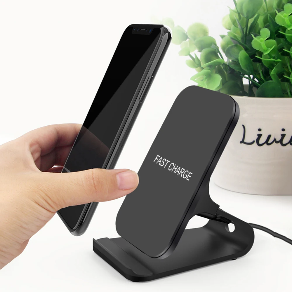 Беспроводное зарядное устройство Qi для iPhone X XS Max XR зарядка USB 10 Вт Индукционная