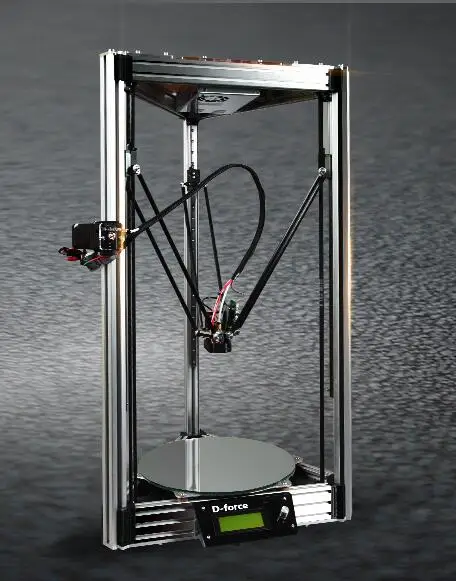 Dforce deltabot 3d принтер atom rostock для косселя может быть обновлен до двух экструдеров
