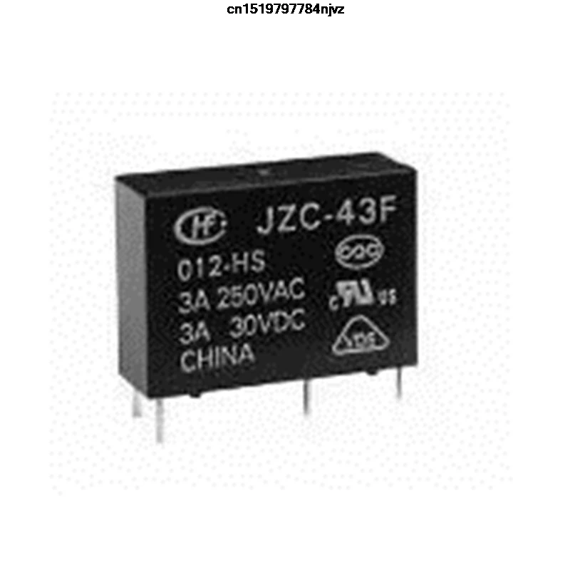 JZC-43F-005-HS 5VDC JZC-43F-012-HS 12VDC JZC-43F-024-HS 24VDC реле 3A 250VAC 30VDC 4Pin JZC43F 10 шт. | Электронные