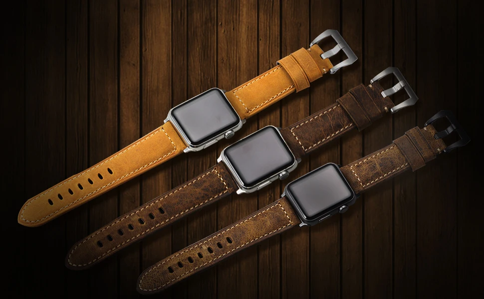 CHIMAERA, ремешок для часов, винтажный, кожаный, спортивный, для Iwatch, серия 4, 3, 2, 1, браслет для мужчин, 42 мм, 38 мм, 44 мм, 40 мм