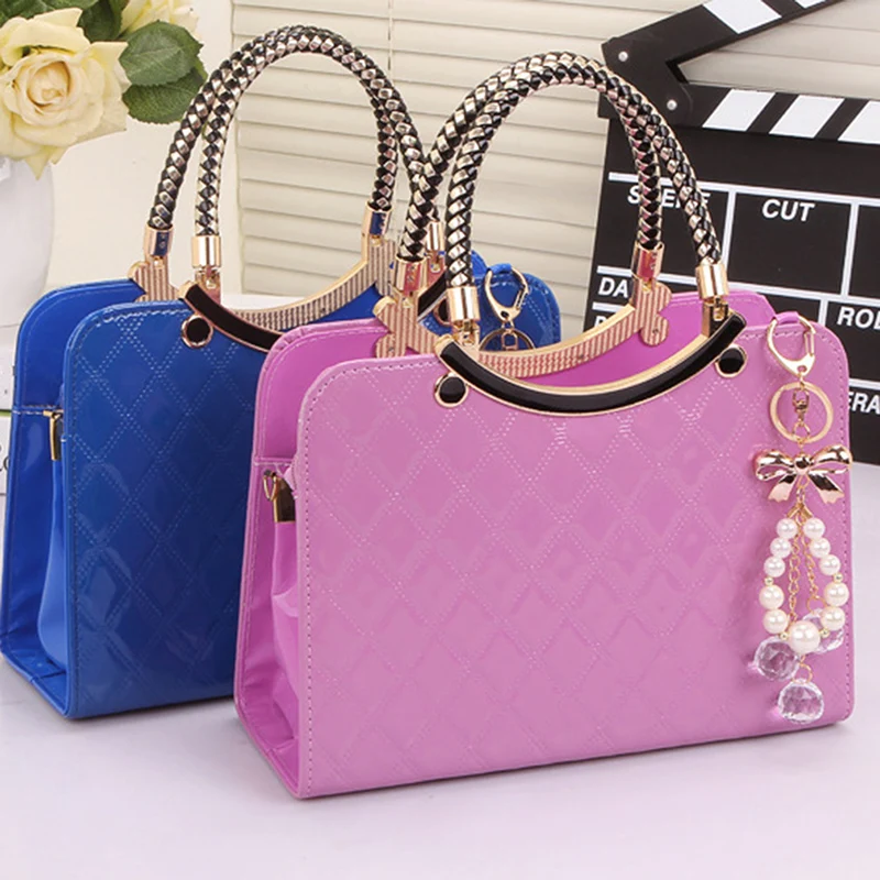 

High Quality Ladies Handbag Satchels New Women Handbag PU Leather Handle Bags Fashion Large Capacity Pendant Satchel Bag