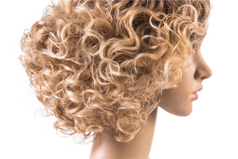 GRES Надувные вьющиеся высокотемпературные волосы блонд коричневый градиент для