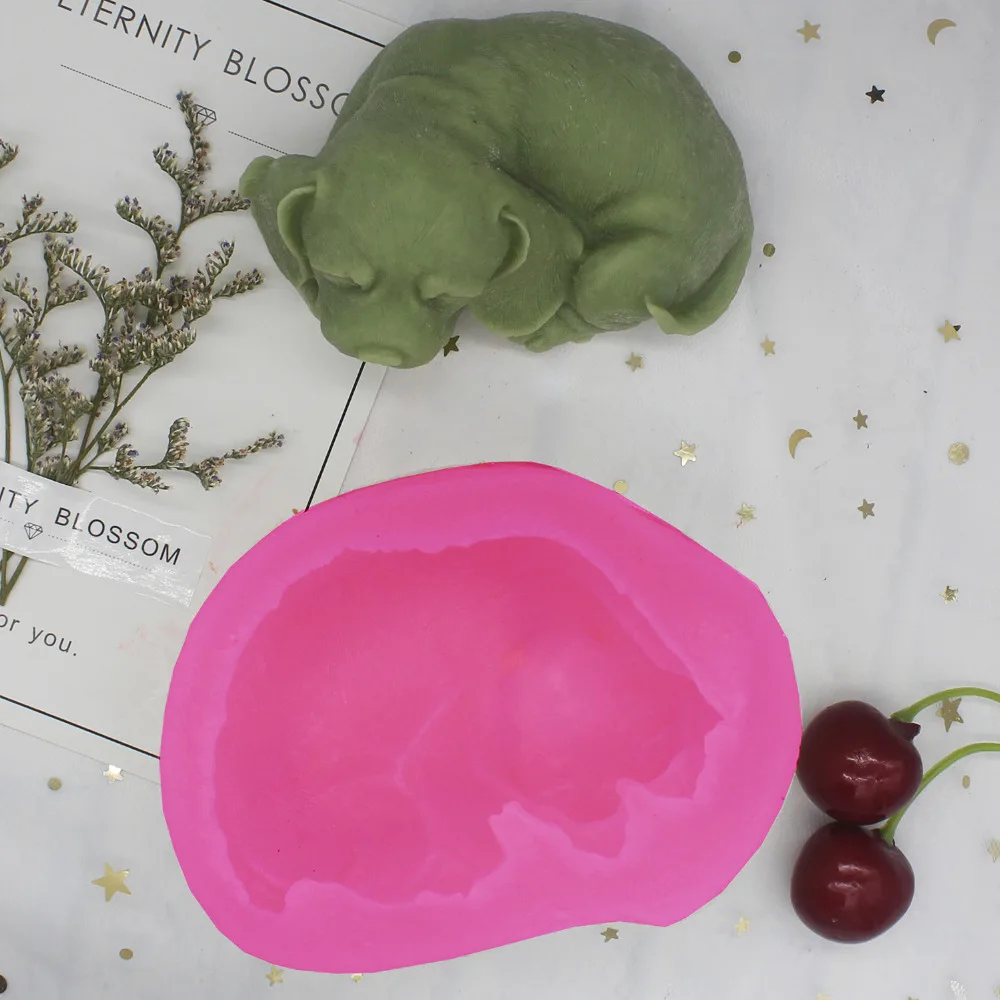 Силиконовая форма для ароматерапии в виде спящей собаки|Формы тортов| |