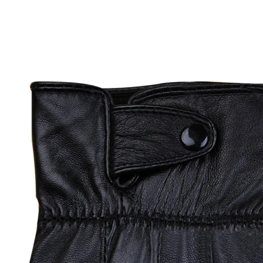 Guantes Мужские кожаные перчатки зимние Утепленные теплые уличные перчатки для вождения мужские спортивные тактические перчатки меховые варежки черные# BL5