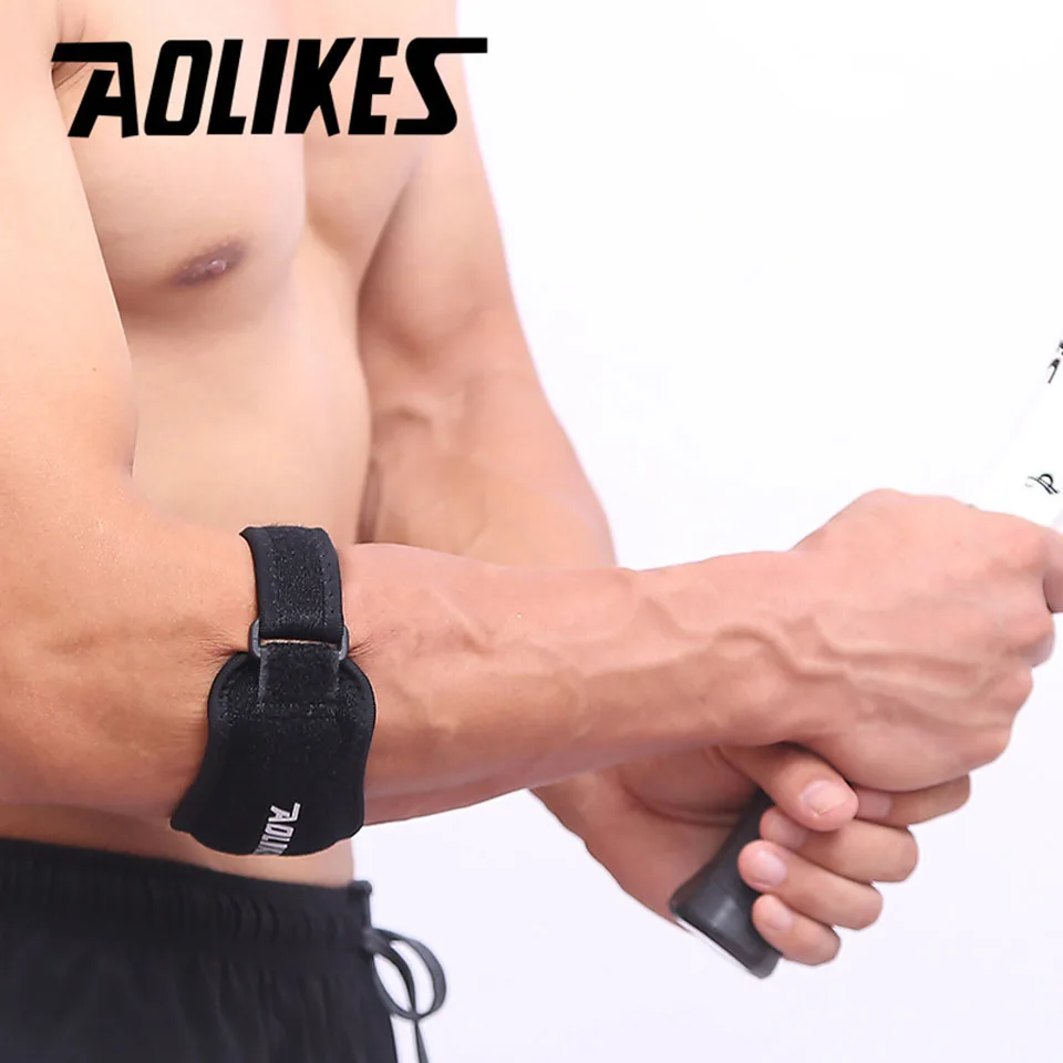 AOLIKES, 1 шт., локоть для фитнеса, коврик для тенниса, бадминтона, кодерас, мышечная, под давлением, защитная, регулируемая, для мужчин, женщин, Спортивная безопасность