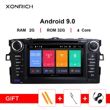 Авторадио 2 Din Android 9 0 Автомобильный DVD плеер для Toyota AURIS Corolla Altis 2012