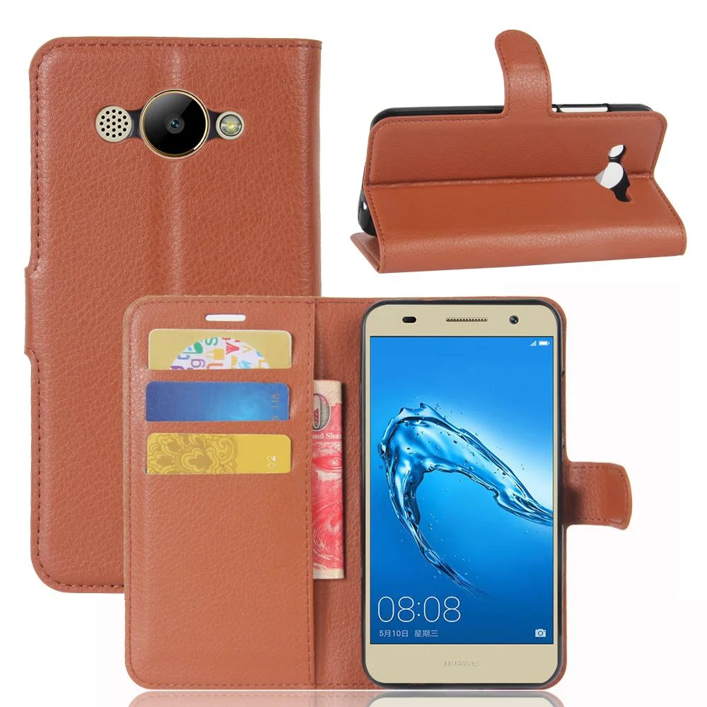 Роскошный кожаный флип чехол для Huawei Y3 2017 кошелек смартфона с держателем карт|case