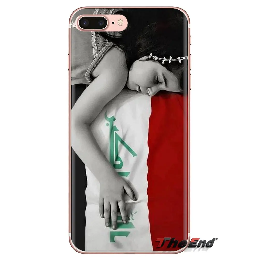 For Samsung Galaxy S3 S4 S5 Mini S6 S7 Edge S8 S9 S10 Plus Note 3 4 5 8 9 Soft Transparent Cover Iraqi Iraq National Flag Banner |
